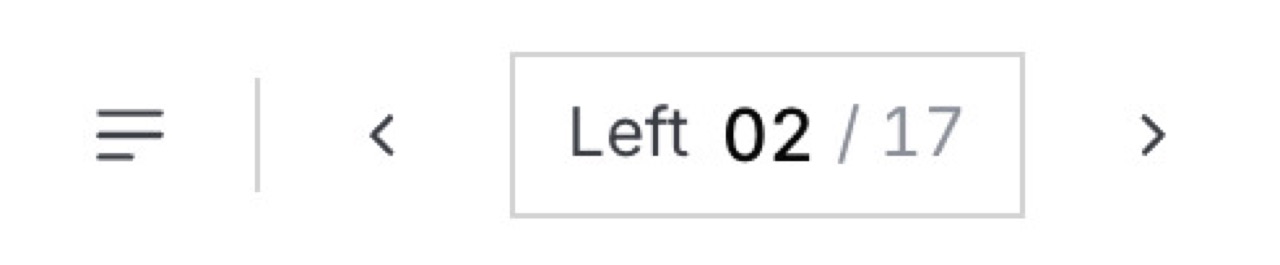 The toolbar count reading Left 02 / 17 between the previous and next buttons