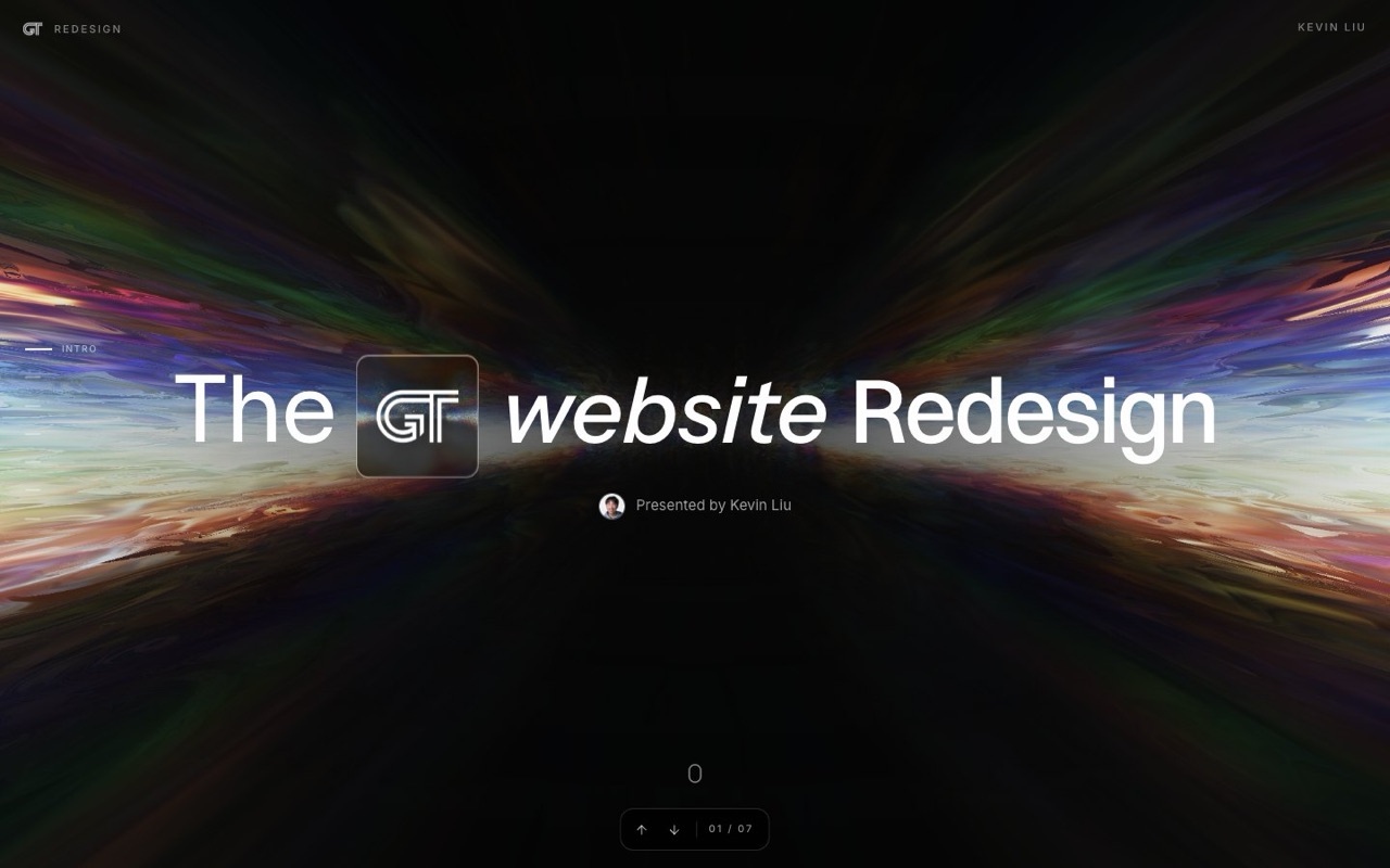 The presenter's title screen