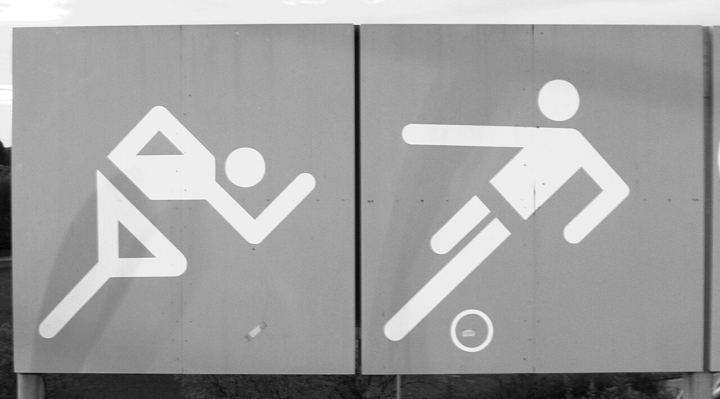 Otl Aicher pictograms at the Munich Olympic station