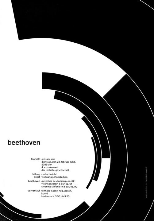 Beethoven poster by Josef Müller-Brockmann