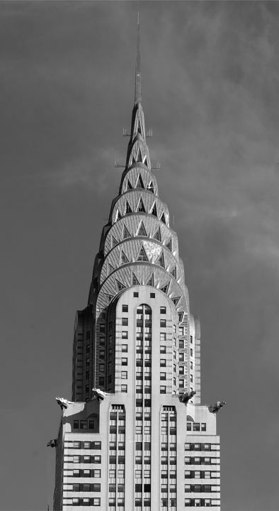 The spire of the Chrysler Building