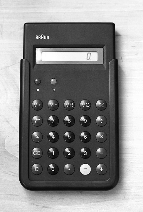 The Braun ET66 calculator by Dieter Rams