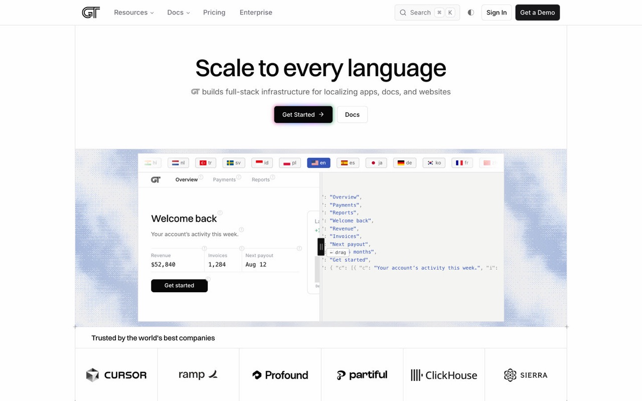 The home page at 1440 by 900