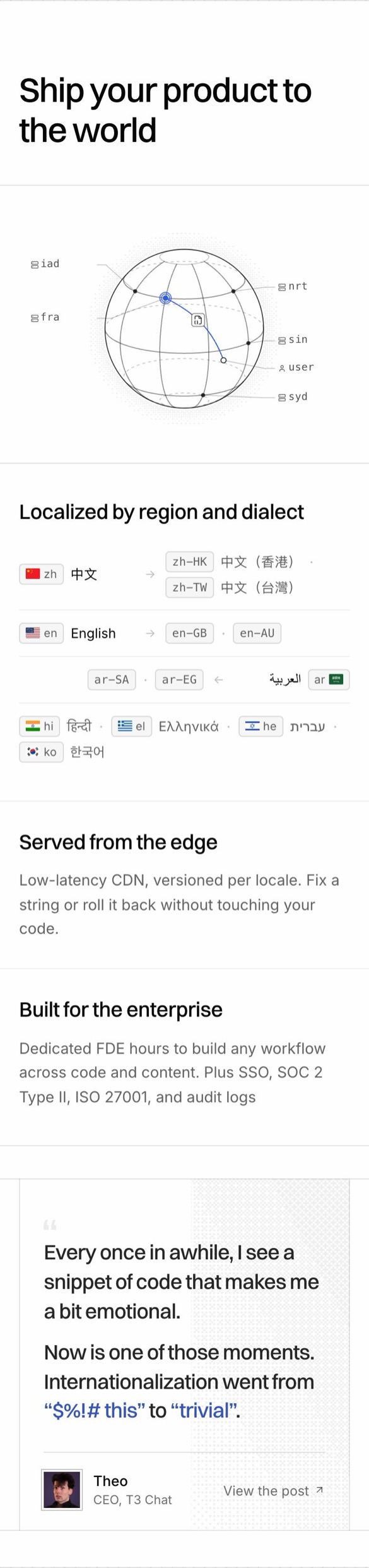 Global section: mobile, light theme